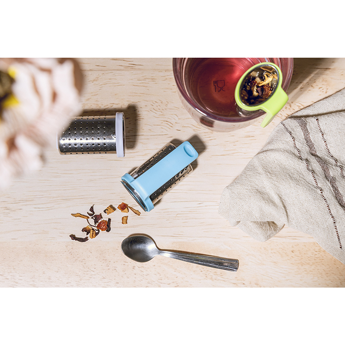 Ситичко для чая Leaflet из нерж. стали, голубой