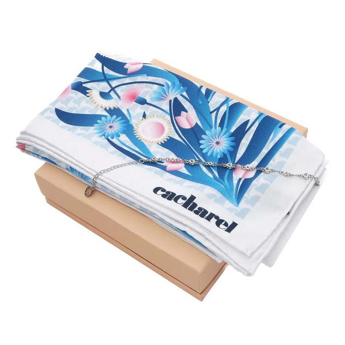 Набор: шарф Astrid White и браслет Astrid Silver, латунь