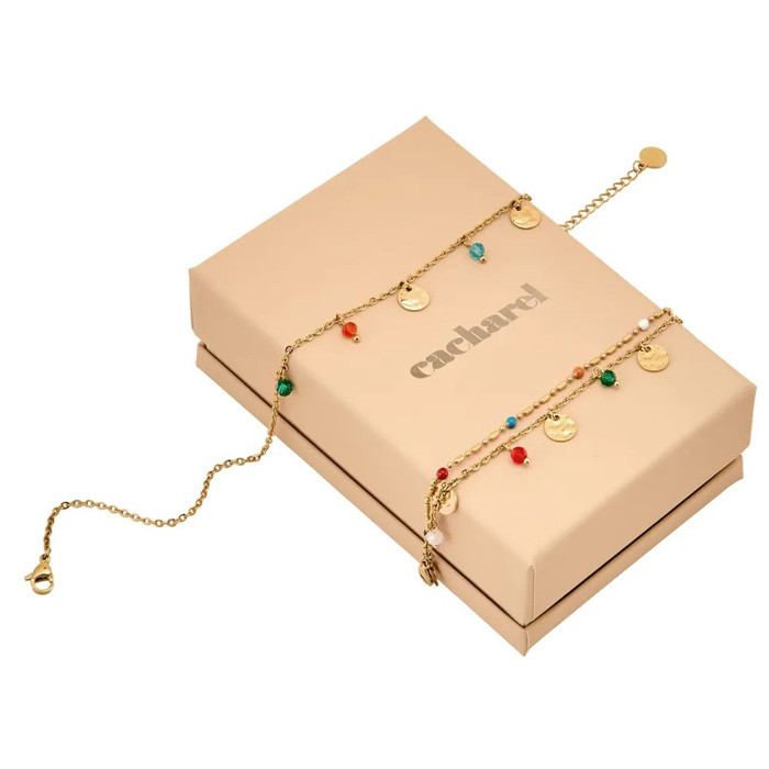 Набор: браслет и ожерелье Séraphine Gold, нержавеющая сталь