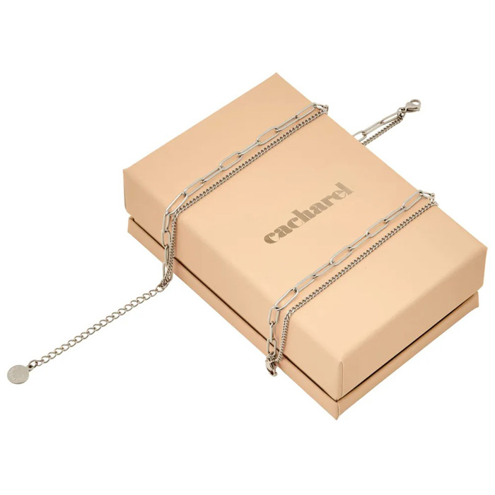 Набор: браслет и ожерелье Olympe Silver, нержавеющая сталь