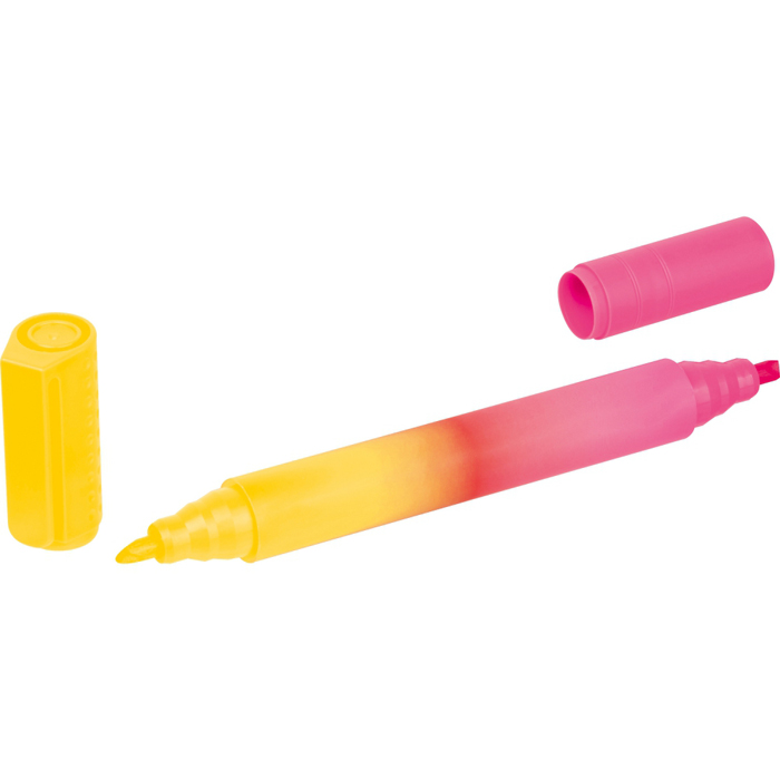 Маркер двусторонний XXL ARTHUR, жёлтый, розовый