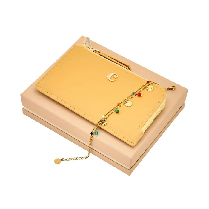 Набор: кредитница Séraphine Yellow и браслет Séraphine Gold