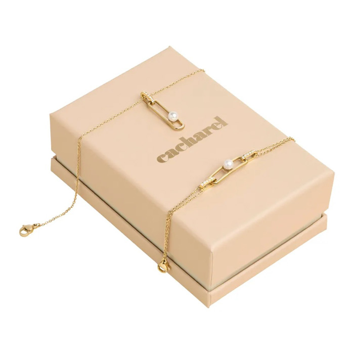 Набор: браслет и ожерелье Apolline Gold, нержавеющая сталь.