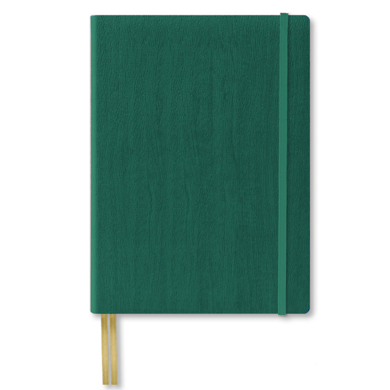 Записная книга IVORY в линейку 13x21 см GARDENA, зелёный