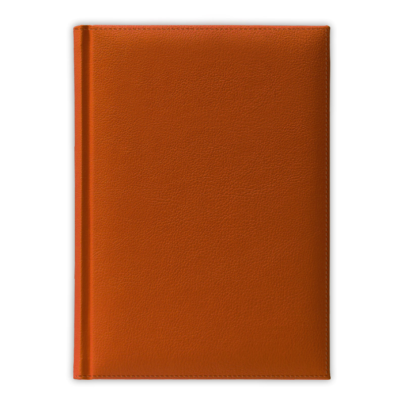 Еженедельник датированный V65 21х26 см  PLAZA оранжевый тонир.бумага золотой срез