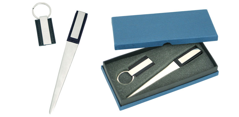 Набор: брелок и нож для бумаги металл