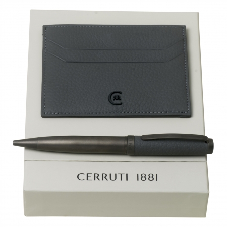 Набор Cerruti: органайзер для карточек и шариковая ручка Hamilton