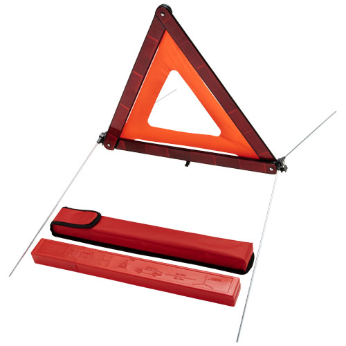 Предупредительный дорожный знак Carl треугольной формы в упаковке для хранения