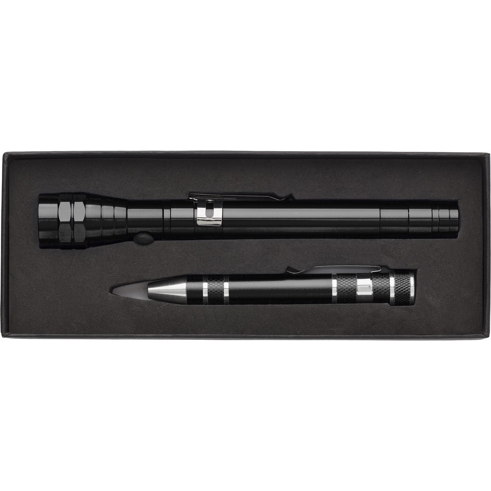 Набор: телескопический фонарик и ручка отвёртка с насадками