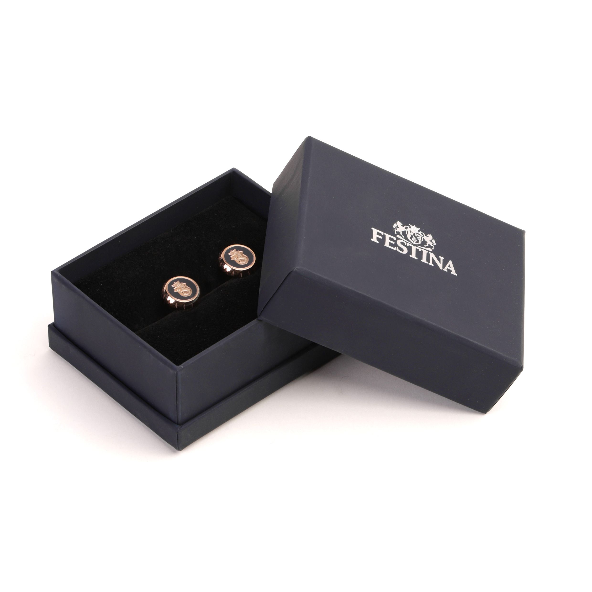 Запонки Chronobike Navy & Rosegold