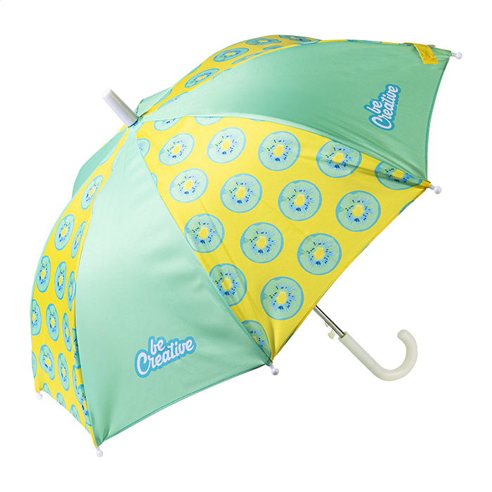 Зонт-трость детский автоматич. CreaRain Junior из rPET, белый