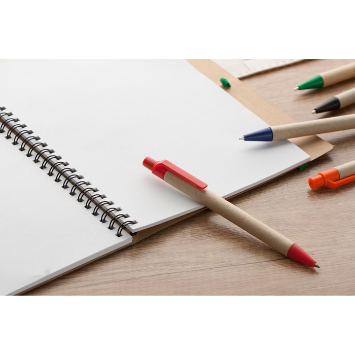 Шариковая ручка Paper из перераб. бумаги, красный