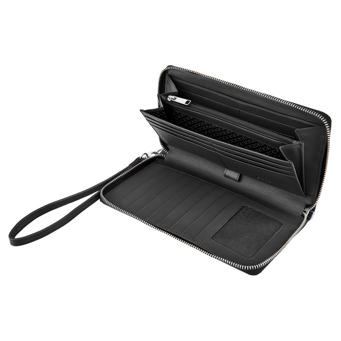 Дорожный кошелек Classic Smooth Black, чёрный