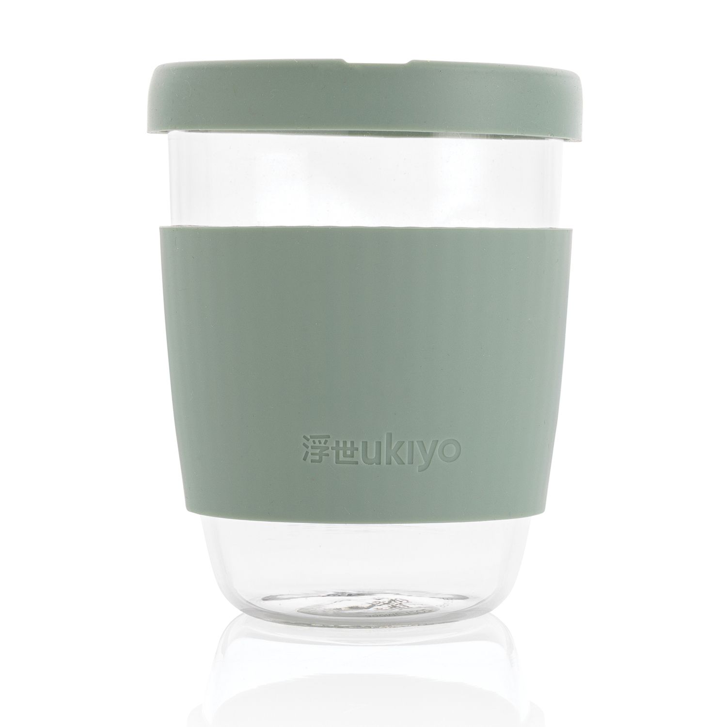 Стакан из стекла Ukiyo с силиконовой крышкой и держателем