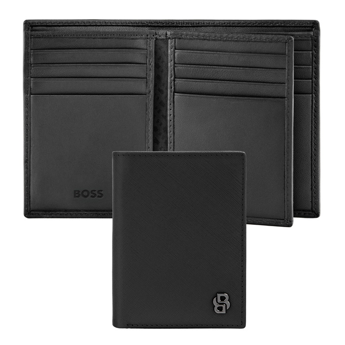 Футляр для кредитных карт Double B Saffiano Black, чёрный