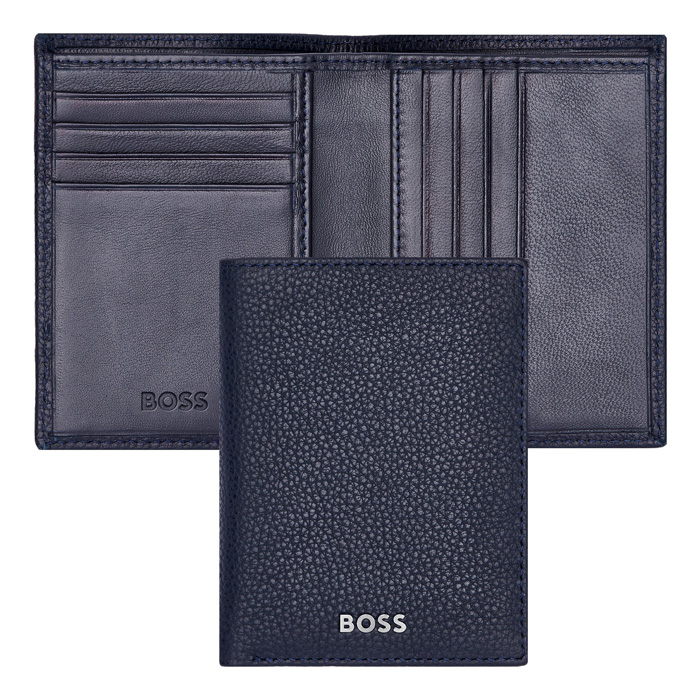 Футляр для кредитных карт Classic Grained Navy, тёмно-синий
