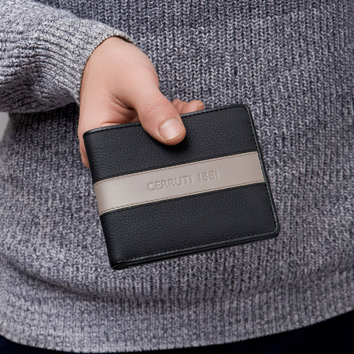Кошелек для кредитных карт Delano Taupe & Black