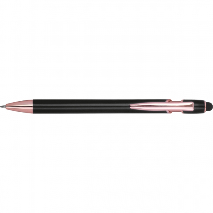 Ручка полугелевая BELO HORIZONTE из перераб. алюминия, чёрный