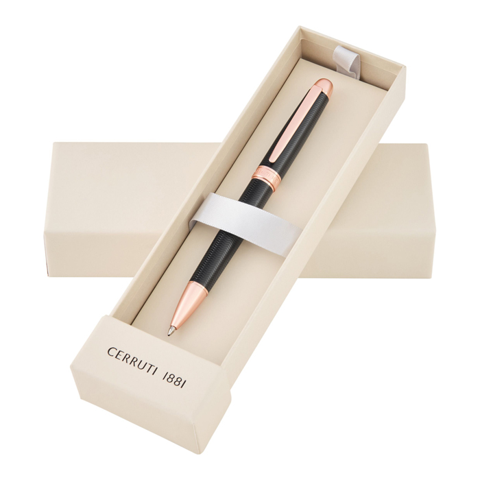 Шариковая авторучка Holborn Black & Rosegold