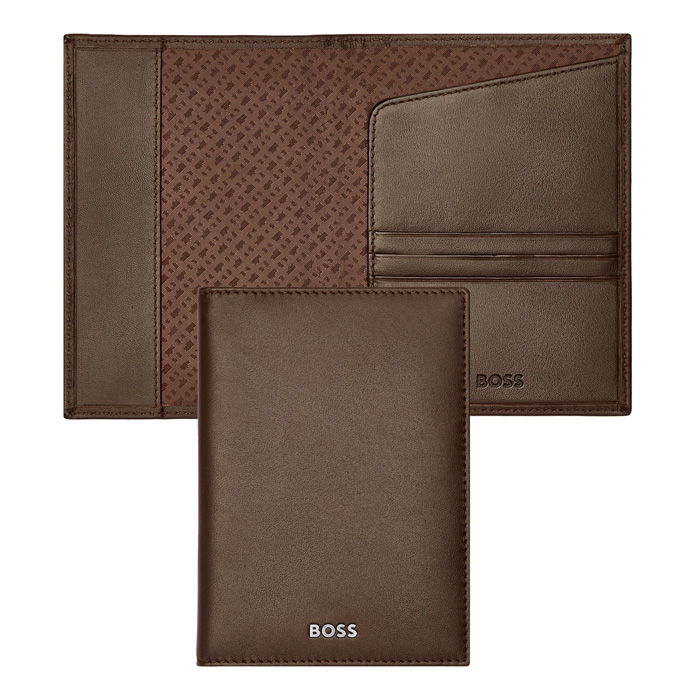 Обложка для паспорта Classic Smooth Brown, тёмно-коричневый