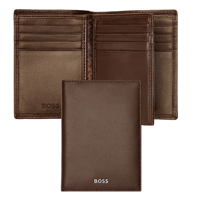 Футляр для кредитных карт Classic Smooth Brown, тёмно-коричневый