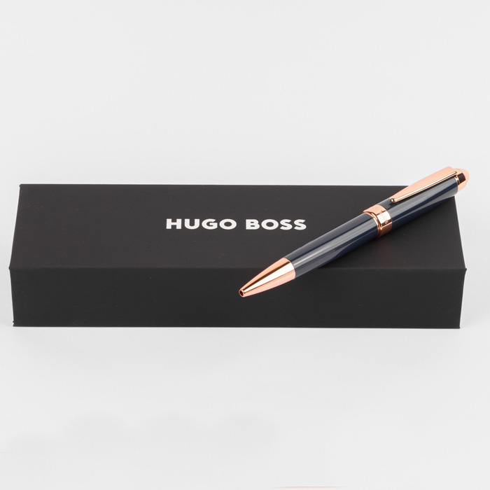 Ручка шариковая Icon Blue/Rose-gold, тёмно-синий