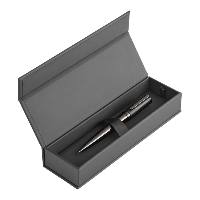 Ручка шариковая Double B Saffiano Black, чёрный