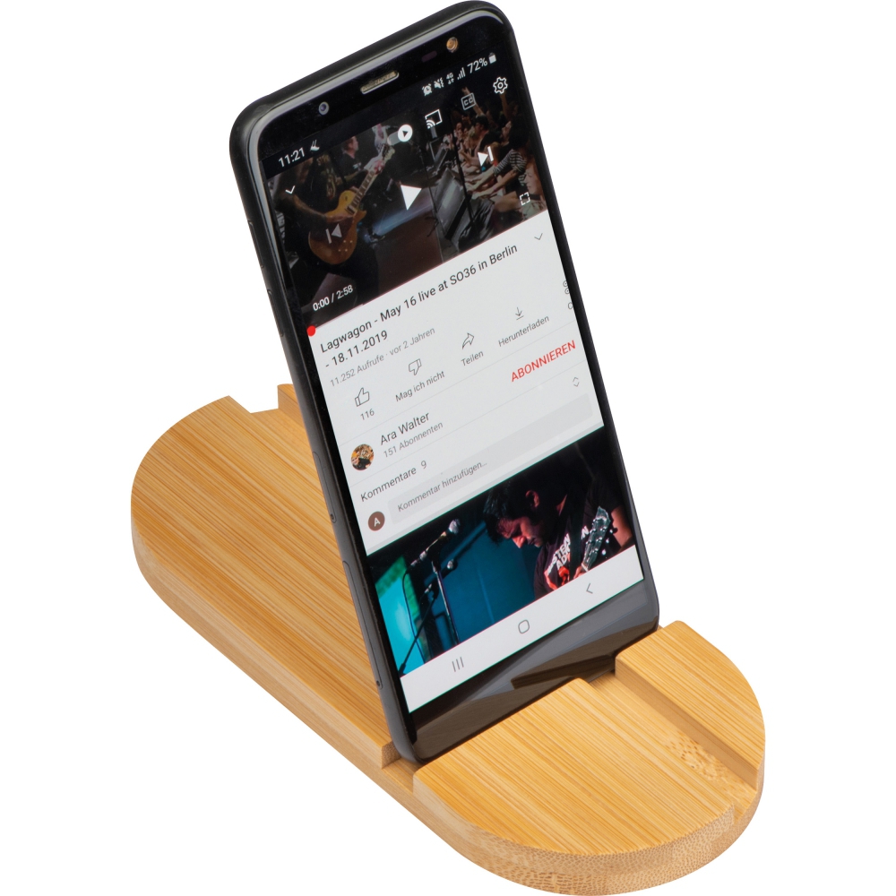Бамбуковый держатель для планшета и смартфона