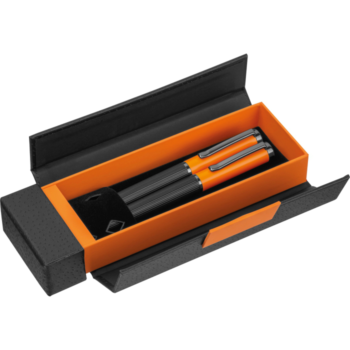 Набор: шариковая и ручка-роллер REGINALD, оранжевый, Macma
