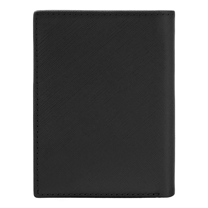 Футляр для кредитных карт Double B Saffiano Black, чёрный