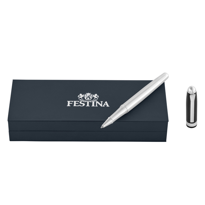 Ручка-роллер Classicals Interlace Chrome, чёрный