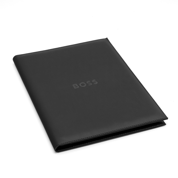 Папка A4 с блокнотом Hugo Boss Formation Line Black