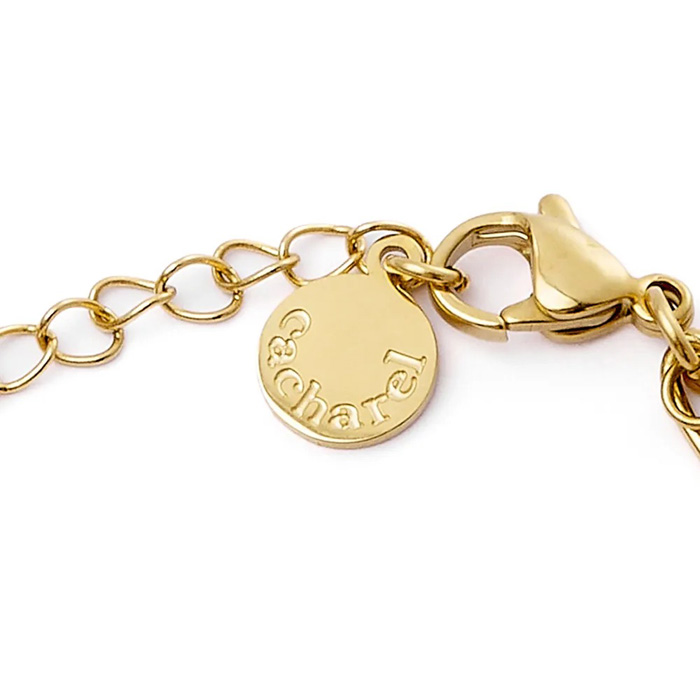 Браслет Andrea Gold/pink, нержавеющая сталь