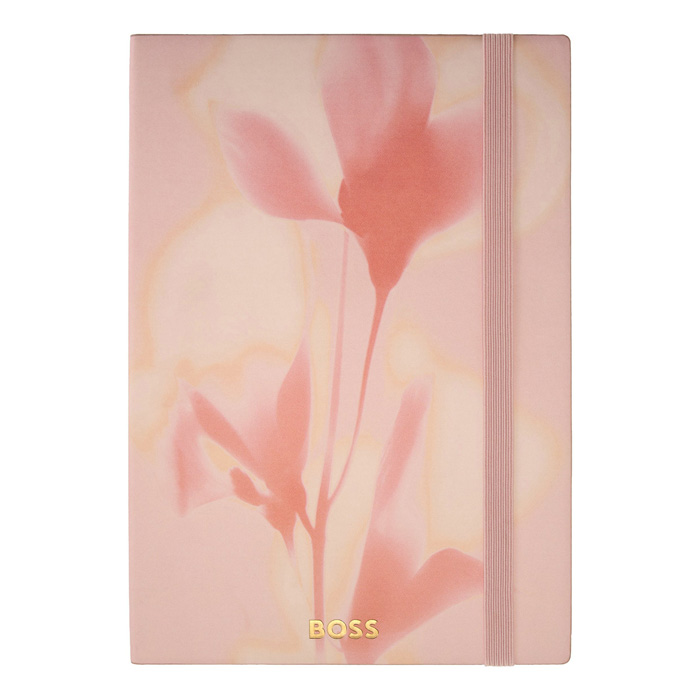 Блокнот А5 Holographic Flower Nude Lined, пастельный красный
