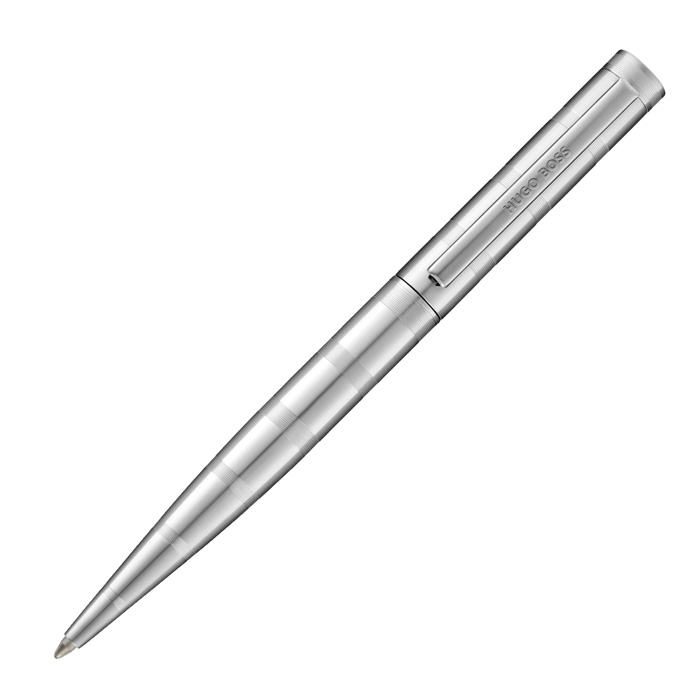 Ручка шариковая Loop Stripes Chrome, пастельный серый