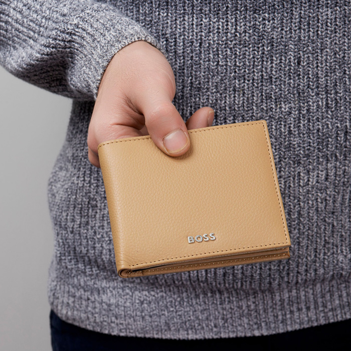 Кошелек Classic Grained Camel, пастельный коричневый