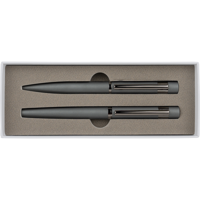 Набор: шариковая и ручка-роллер с soft-touch покрытием, MoLu