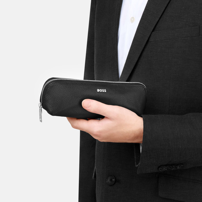 Футляр для ручек Classic Grained Black, чёрный