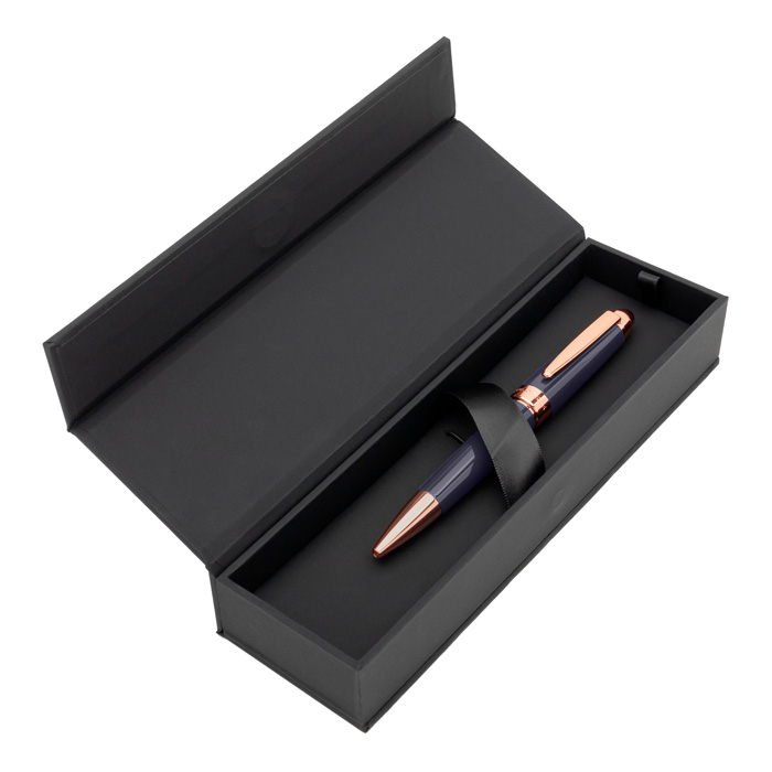 Ручка шариковая Icon Blue/Rose-gold, тёмно-синий