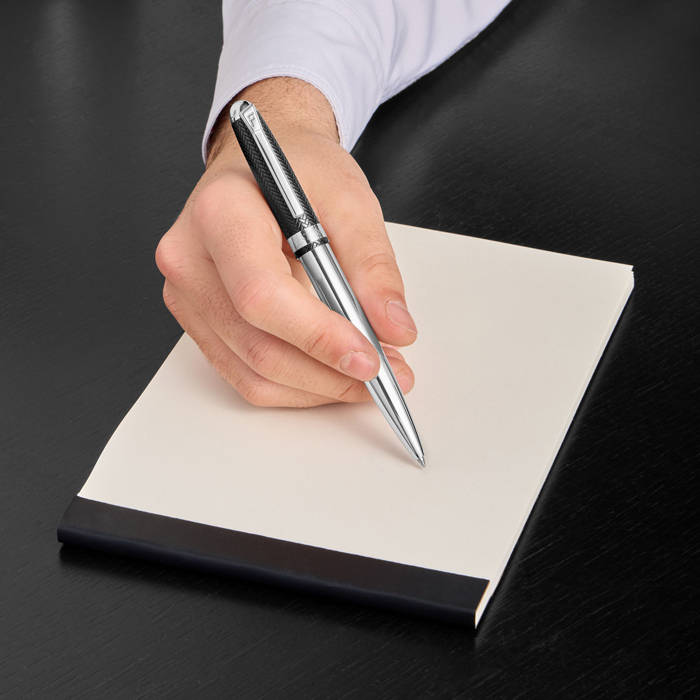 Шариковая ручка Classicals Interlace Chrome, чёрный