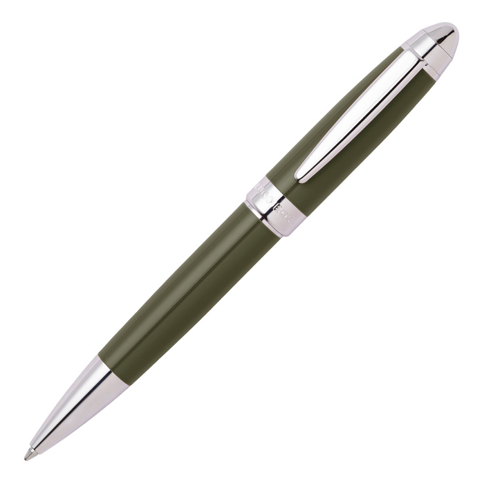 Ручка шариковая Icon Kaki/Chrome, тёмно-зелёный