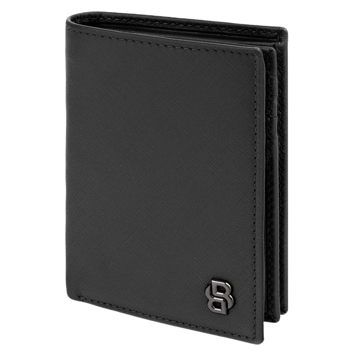 Футляр для кредитных карт Double B Saffiano Black, чёрный