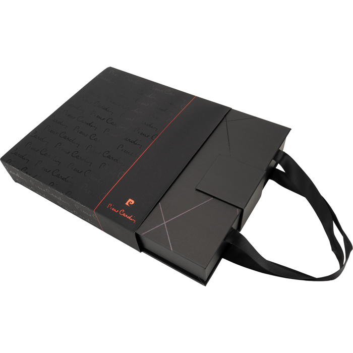 Набор: блокнот и ручка CHANTAL, чёрный, Pierre Cardin