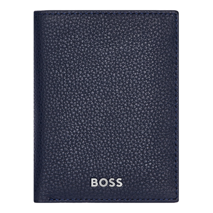 Футляр для кредитных карт Classic Grained Navy, тёмно-синий