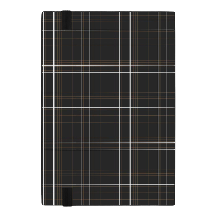 Блокнот А5 Checkered Black Lined, чёрный