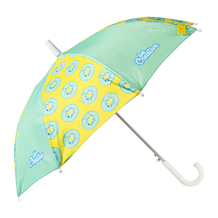 Зонт-трость детский автоматич. CreaRain Junior из rPET, белый