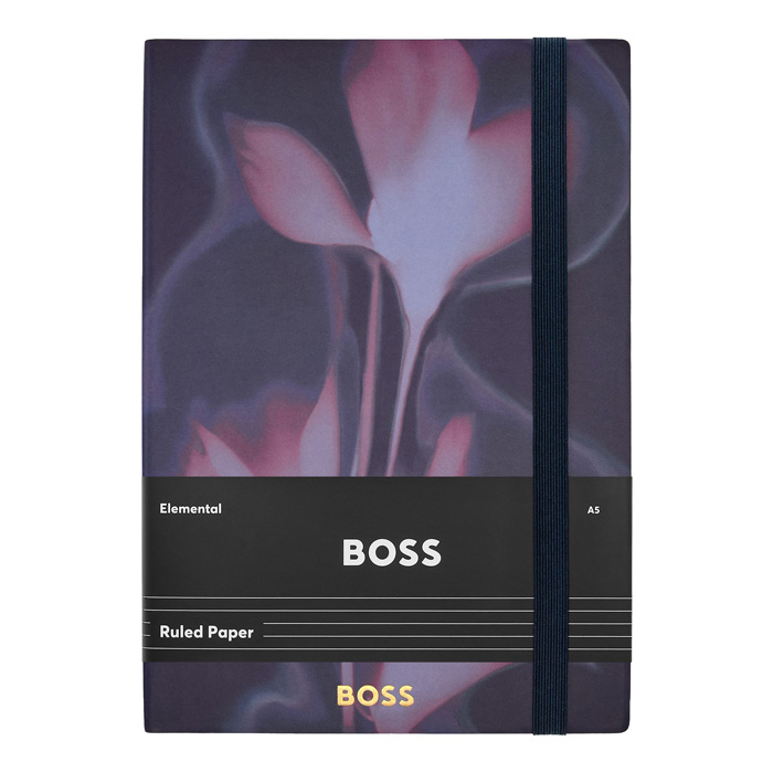 Блокнот А5 Holographic Flower Navy Lined, тёмно-фиолетовый
