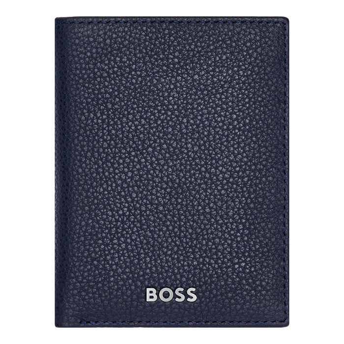 Футляр для кредитных карт Classic Grained Navy, тёмно-синий