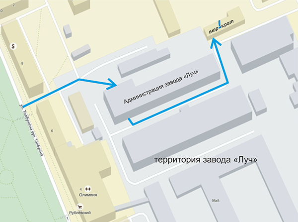 схема проезда к офису