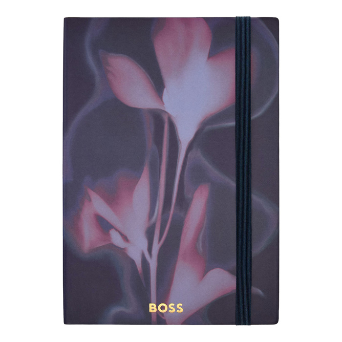 Блокнот А5 Holographic Flower Navy Lined, тёмно-фиолетовый